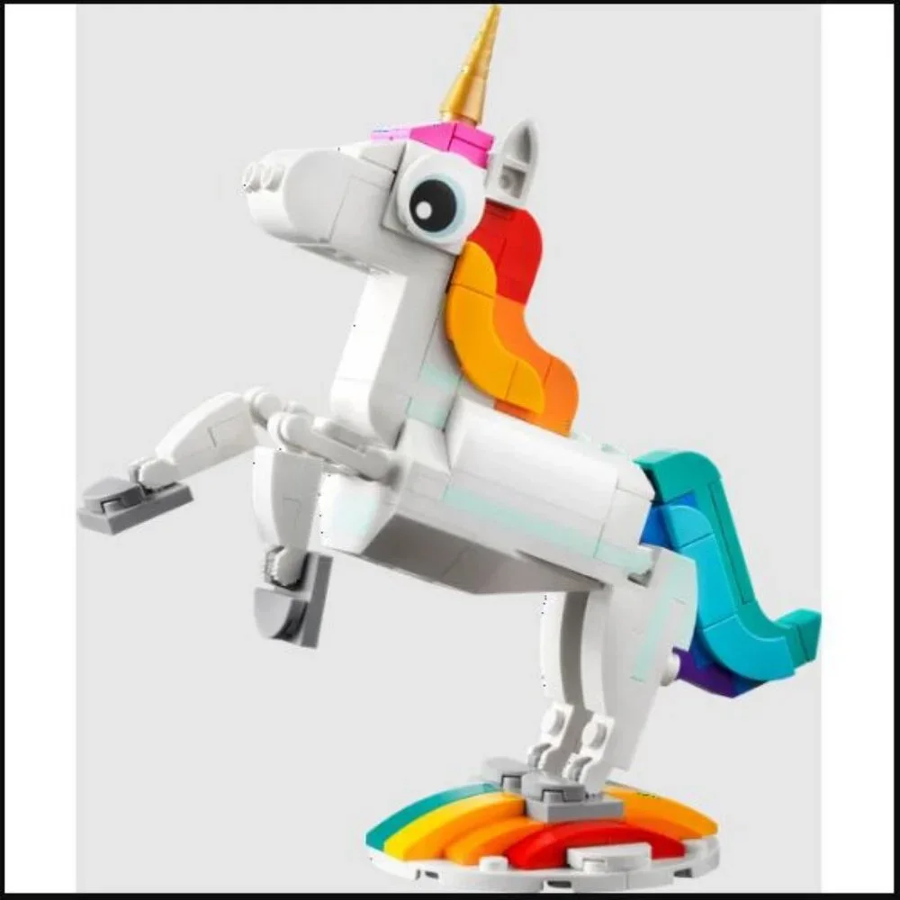 LEGO Creator 3 n1 Magical Unicorn Seahorse Peacock Rainbow 31140 Easter Basket G